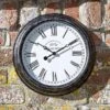 Outside In Biarritz Wall Clock Black 12" -Weber || Kettler || Traeger Sales Store 1006431
