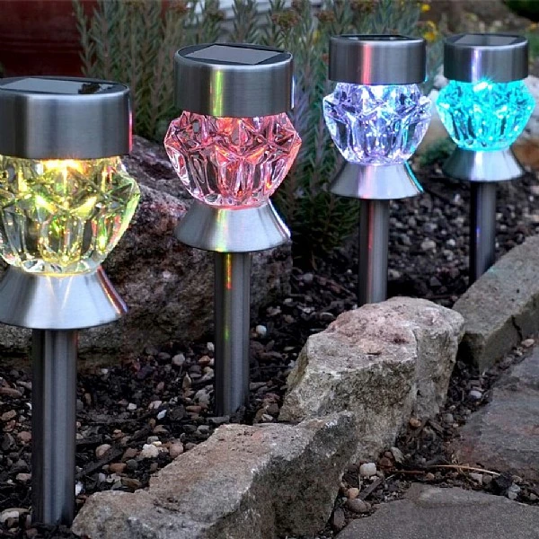 Smart Solar Crystal Glass Solar Stake Light - 4 Pack 5 Smart Solar Crystal Glass Solar Stake Light - 4 Pack - Image 3