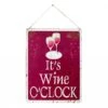 La Hacienda It's Wine O'Clock Embossed Metal Sign -Weber || Kettler || Traeger Sales Store 1016391