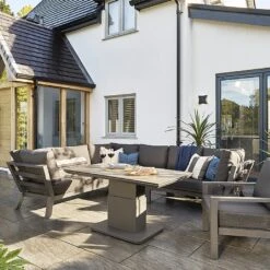 LIFE Timber Deluxe Corner Dining Set With Adjustable Table