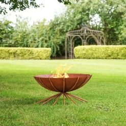 Ivyline Outdoor Metal Dakota Firebowl Rust -Weber || Kettler || Traeger Sales Store 1149589 2