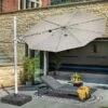 Hartman Pacific 3m Round Cantilever Parasol - Dove -Weber || Kettler || Traeger Sales Store 1207178