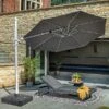 Hartman Pacific 3m Round Cantilever Parasol - Dark Grey