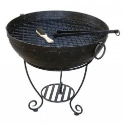 Recycled Kadai Firebowl With High & Low Stand -Weber || Kettler || Traeger Sales Store XM062 2
